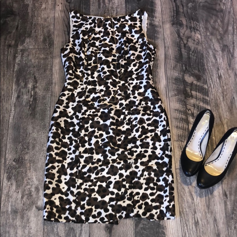 Ann Taylor cheetah printed dress